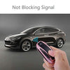 Premium Compatible with Tesla Key Fob Cover for Model X - Aircraft Aluminum Flip Key Protection Case with Leather Keychain - Keyfob Holder Fits for Tesla (Model X, Rose Gold)