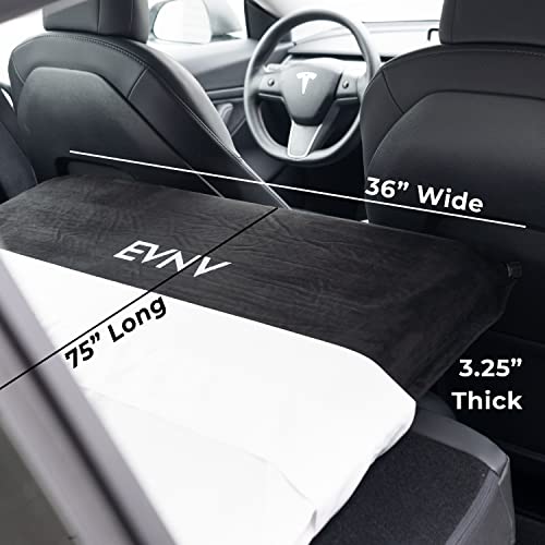 Tesla Model Y Mattress - Premium Tesla Camping Air Mattress with Comfortable, Supportive Memory Foam Insert - Adjustable Firmness - Rest Well (Model Y, Black)