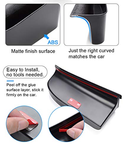 Center Console Organizer for Tesla Model 3/Y Accessories,Seat Side Gap Organizer Tray Storage Pocket for Tesla Model Y/3 Front Driver Seat,Holds License Phone Wallet Cards Keys ID (Black)