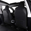 Seat Cover Fit for Tesla Model Y 2020 2021 Airbag Compatible Synthetic Leather Car Seat Cushion Protector All Weather Water-Proof Customized (Black)
