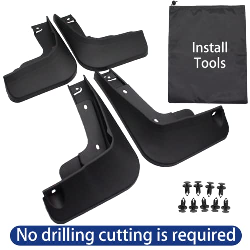 Mustang Mach E Mud Flaps Splash Guards Exterior Accessories, Mach-E mud Flaps Splash Guards(Set of Four) No Need to Drill Holes