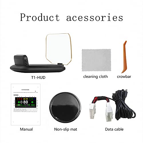 5 inches HUD, 3D Reflection Gauge Head Up Display Compatible with Tesla Model 3 Model Y (After 2019), Speed Warning, Speedometer,Battery Display and GPS etc (Upgraded on July)