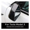 Headlamp Lens Cover Car Rearview Mirror Cover Fit for Tesla Model 3 ABS Piano Black Version Rearview Mirror Cover 2pcs/Set