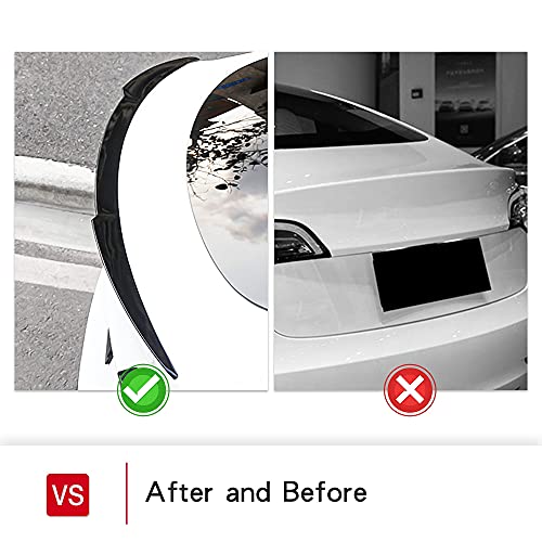 Wing Performance Rear Trunk Lip Spoiler for 2020-2023 Tesla Model Y (Glossy Black)