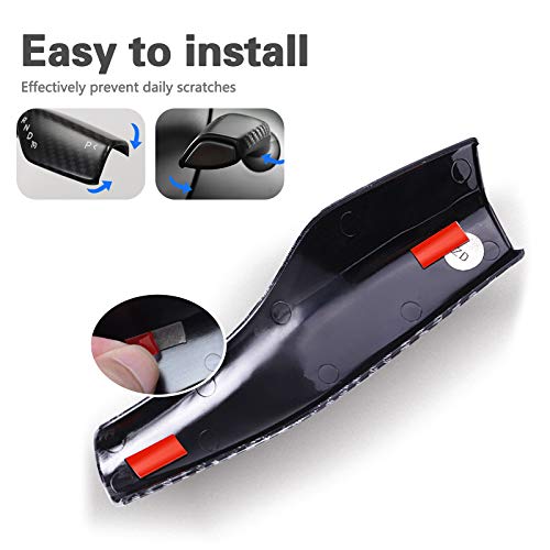 White Carbon Fiber Gear Shift Selector Cover for Tesla Model 3 & Model Y
