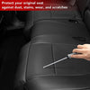 Tesla Model Y Leather Seat Extender Cushion Pad for Front and Rear Seats (Black)