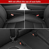 Tesla Model Y Leather Seat Extender Cushion Pad for Front and Rear Seats (Black)