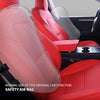 PU Leather & Tailored Fit All Season Seat Cover Set for Tesla Model Y 2020-2022 (Red, Fully Wrapped)