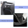 Tesla Model 3 & Model Y Steering Wheel Covers - Glossy Carbon Fiber Pattern
