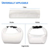 Neck Pillow Microfiber Leather car headrest Using High Elastic Polyurethane Foam Compatible with Tesla (White )