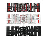 Automotive 3D Alloy Plaid Badge Sticker Mark Car Emblem Plaid Badge Compatible with Tesla Tail Box Badge Sticker (Matte Black
