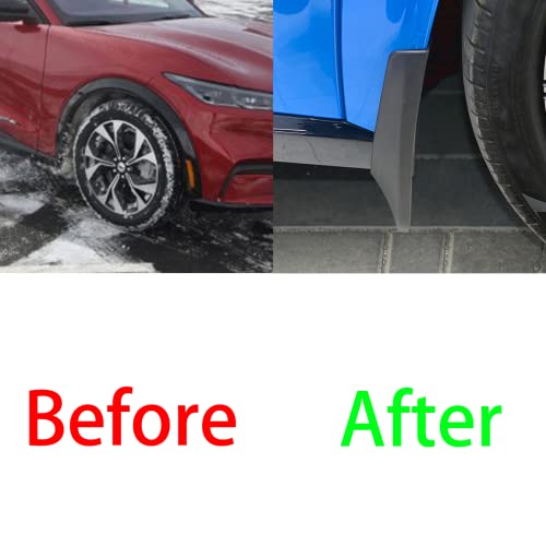 Mustang Mach E Mud Flaps Splash Guards Exterior Accessories, Mach-E mud Flaps Splash Guards(Set of Four) No Need to Drill Holes