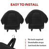 Tesla Model 3 & Y Black Leather Seat Back Kick Protector/Kick Mat with Storage Bag Black (2 Piece Set)