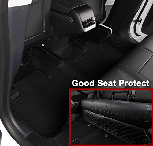 Tesla Model Y Floor Mats All-Weather 2020 2021 Model Y All-Protection Waterproof Interior Liners. (Black)