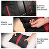 Front & Rear Seat Covers with Headrest Backrest Cushions for Chevy Chevrolet Bolt EV EUV Car Seat Cover Luxury PU Leather Sporty Breathable Comfortable Black