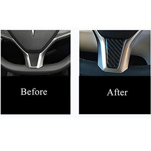 Steering Wheel Carbon Fiber Sticker for Tesla Model S and Model X
