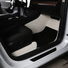 All-Weather Custom Fit Fully Surrounded White Leather Floor Mats for Tesla Model Y