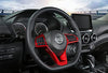 Red Steering Wheel Cover Sequins Frame Trim for Nissan Rogue Altima Sentra Kicks LEAF Versa Interior Accessories(Red)
