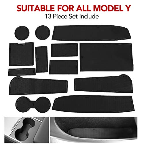 Tesla Model Y Door Cup and Center Console Liner Mats