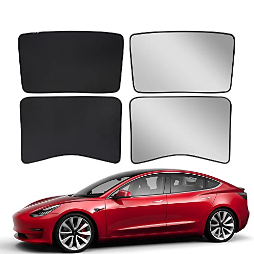 Glass Roof Sunshade with UV Protective Screen for 2021+ Tesla Model 3