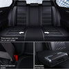 Front & Rear Seat Covers for Chevy Chevrolet Bolt EV EUV Car Seat Cover Luxury PU Leather Breathable Comfortable Black×White