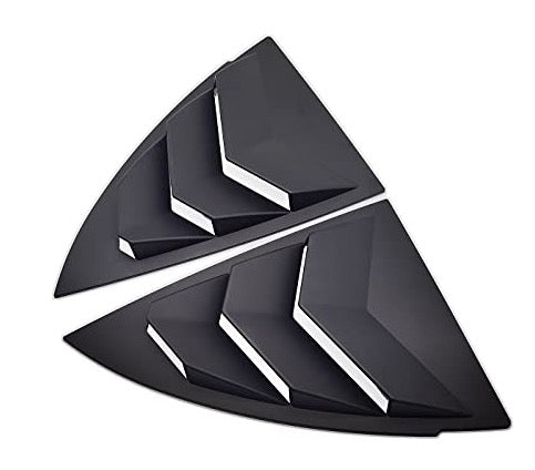Quarter Side Window Visor Covers/Scoop Louvers for 2020-2022 Tesla Model Y (Matte Black)