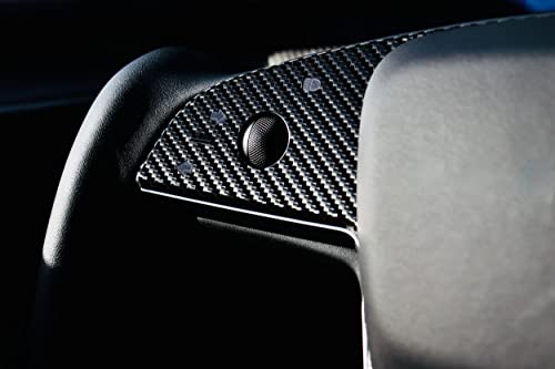 Yoke Wrap for 2021-2022+ Tesla Model S and Model X (Plaid & Long Range) Carbon Fiber Black