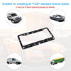 Bling Car License Plate Frame, Handcrafted Crystal Stainless Steel License Plate Frame, Sparkly, Durable, Universal Fit, Car Accessories for Girls, Women (Black)
