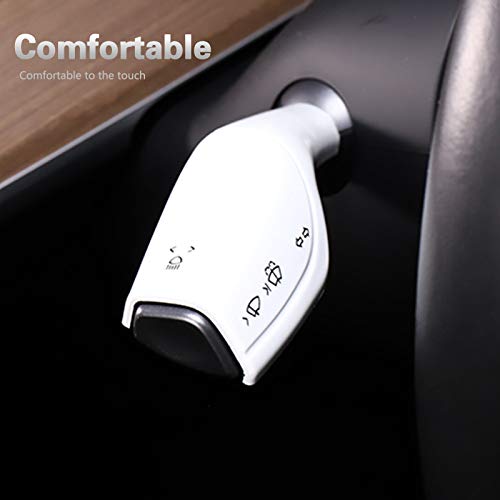 White Carbon Fiber Gear Shift Selector Cover for Tesla Model 3 & Model Y