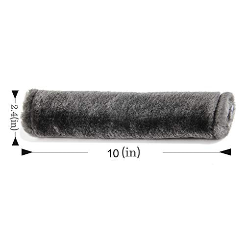 Soft Faux Sheepskin Seat Belt Shoulder Pad for a More Comfortable Driving, Compatible with Adults Youth Kids - Car, Truck, SUV, Airplane,Carmera Backpack Straps 2 Packs Dark Gray