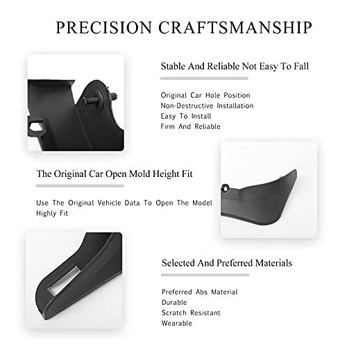 Mudguard Accessories, Suitable for Tesla Model Y Mud Flaps Splash Guards Fender, 4 Pcs Mud Flaps Kit No Need to Drill Holes,Blue