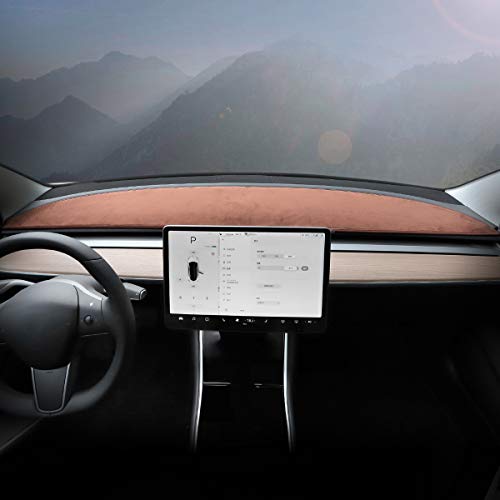 Tesla Model 3 & Y Dashboard Mat/Cover (Brown)