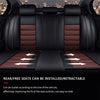 Front & Rear Seat Covers with Headrest Backrest Cushions for Chevy Chevrolet Bolt EV EUV Car Seat Cover Luxury PU Leather Comfortable Wear Resistant Black×Brown