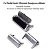 Sunglasses Holder for Tesla Model 3/ Model Y, Sunglasses Case Glasses Holder Storage Box for Tesla Model 3/ Model Y(Sliver)
