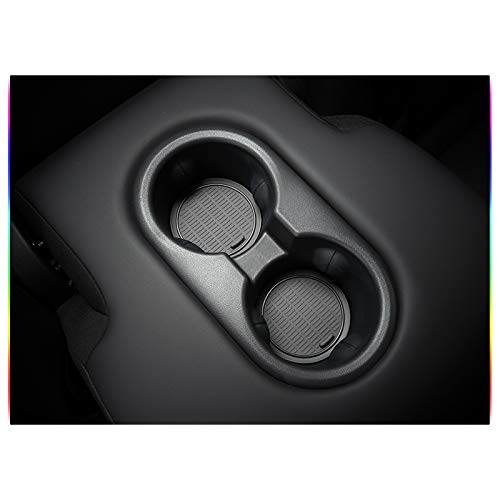 Door Slot Mat for 2021 Update Tesla Model Y Non-Slip Interior Accessory Decoration Door Groove Gate Pad Fit Cup Center Console Liners Dustproof Waterproof and Reduce Noise
