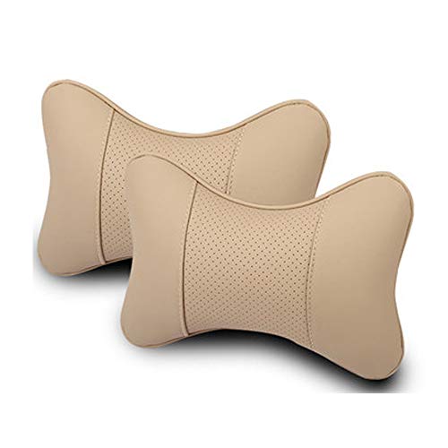 Universal Car Neck Pillows Both Side Pu Leather Pack Headrest For