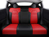 Seat Cover Fit for Tesla Model Y 2020 2021 Airbag Compatible Synthetic Leather Car Seat Cushion Protector All Weather Water-Proof Customized (Black & Red)