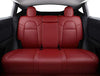 All Weather Synthetic Leather Comfortable Seat Covers for 2020-2022 Tesla Model Y (Wine Red)