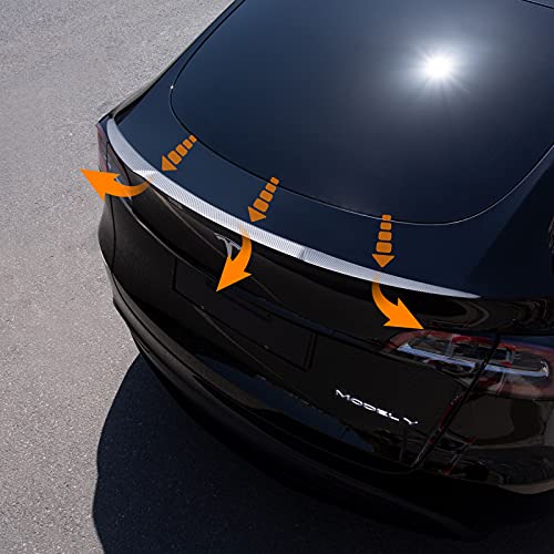 Tesla Model Y Spoiler Wing Performance Rear Trunk Lip Tail Car Styling Kits 2020 2021 Tesla Model Y Accessories (Matte Carbon Fiber Pattern)