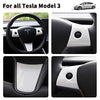 Steering Wheel Wrap Kit for Tesla Model 3 & Y Steering Wheel Protector Decoration White 3 Pcs