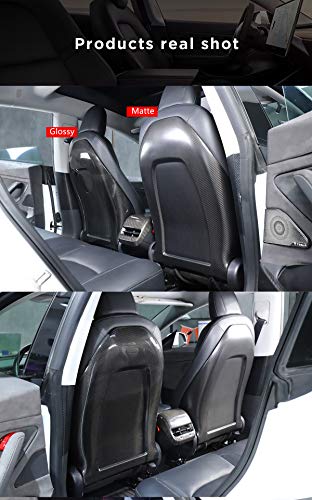 Tesla Model 3 Model Y 2017-2022 True Carbon Fiber Replace The Original car seat Back Cover(Glossy)