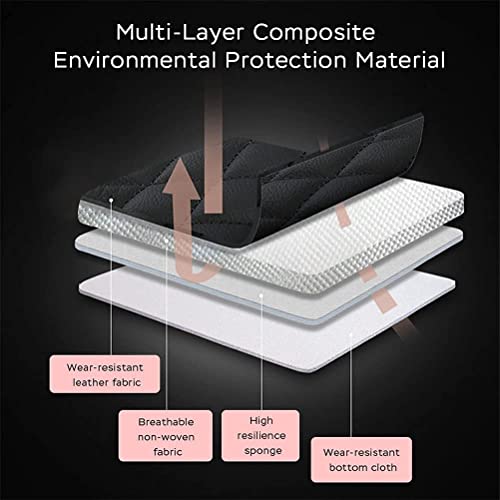 Front & Rear Seat Covers for Chevy Chevrolet Bolt EV EUV Car Seat Cover Luxury PU Leather Comfortable Stylish Pink×Beige