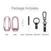Premium Compatible with Tesla Key Fob Cover for Model X - Aircraft Aluminum Flip Key Protection Case with Leather Keychain - Keyfob Holder Fits for Tesla (Model X, Rose Gold)