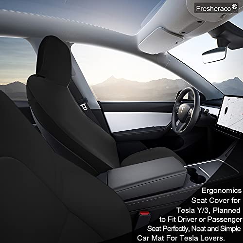 Waterproof and Machine Washable Seat Cover for Tesla Model S, 3, & Y (Black)