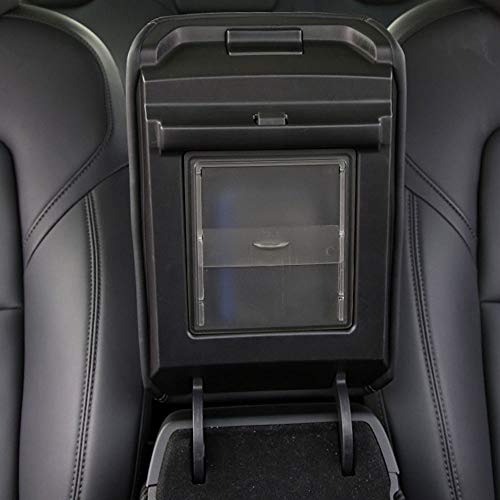 Tesla Model 3 Y 2016-2021, Center Console Hidden Organizer Tray Armrest Box Cover Storage Box, White