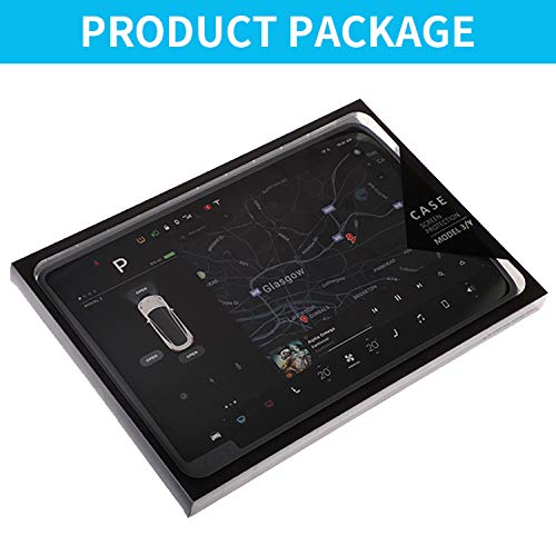 Tesla Model 3/Y Case Center Console Screen Protection Anti-Collision, Navigation Silicone Protective Cover Interior Accessories (Black)