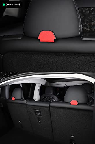 2nd Row Rear Seat Headrest Trunk Storage Hooks for Tesla Model Y (Red)