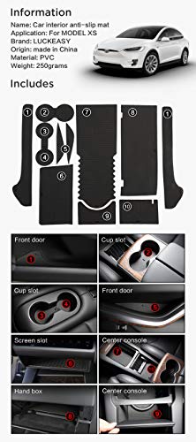 Cup Holders for Tesla Model X 2017-2020 Interior Door Pad/Cup Door Pad/Non-Slip 12pcs/Set