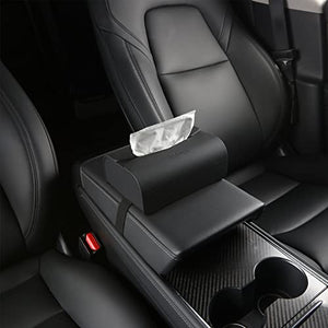 Tesla 3 Y S X Car Tissue Holder Non-Slip Silicone Auto Tissue Box Accessories with Elastic Band for Vehicle Armrest Box Seat Back