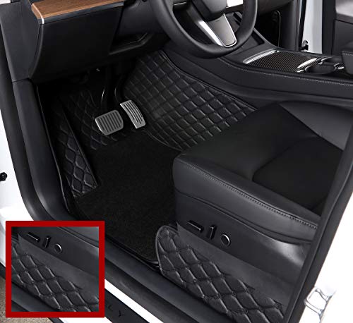 Tesla Model Y Floor Mats All-Weather 2020 2021 Model Y All-Protection Waterproof Interior Liners. (Black)